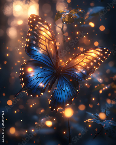 Glowing butterfly