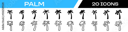 palm tree icon. coconut tree icon