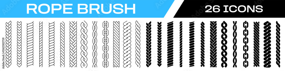 rope brush pattern. Thread pattern seamless