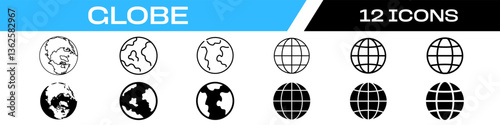 globe icon. Earth icon set