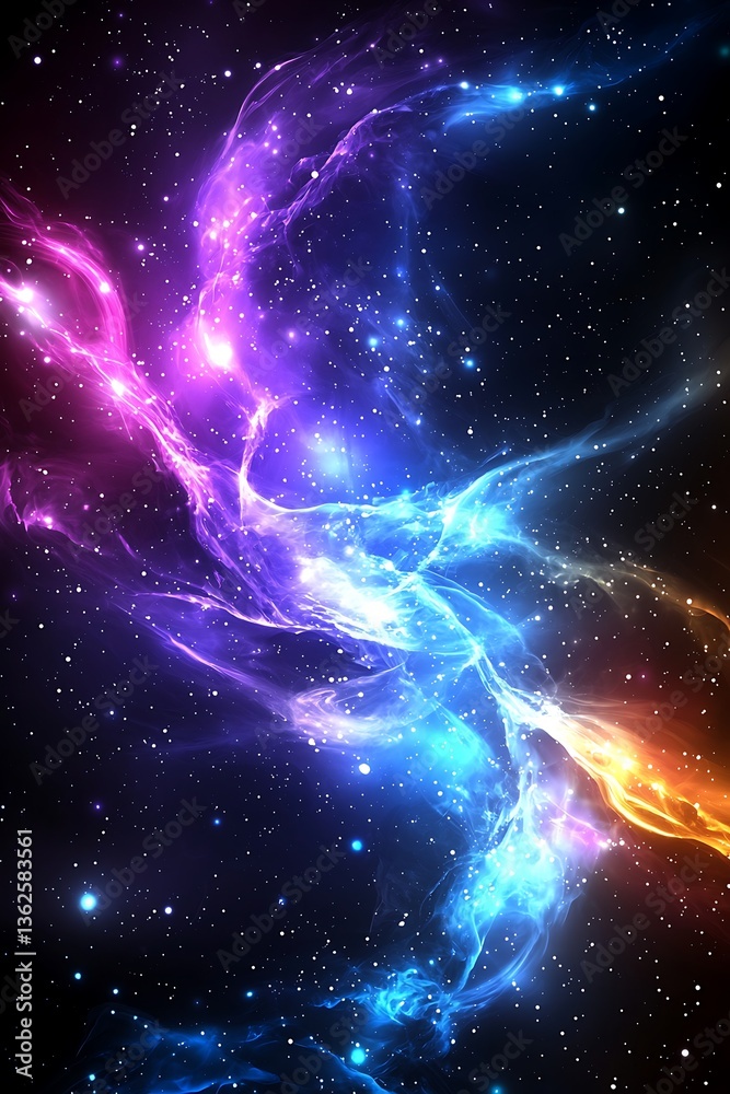 Obraz premium Cosmic Nebula Abstract