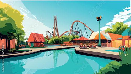 The Thrill of Kings Island in Vector Form .eps