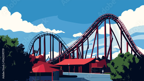 Vector View of Six Flags California .eps