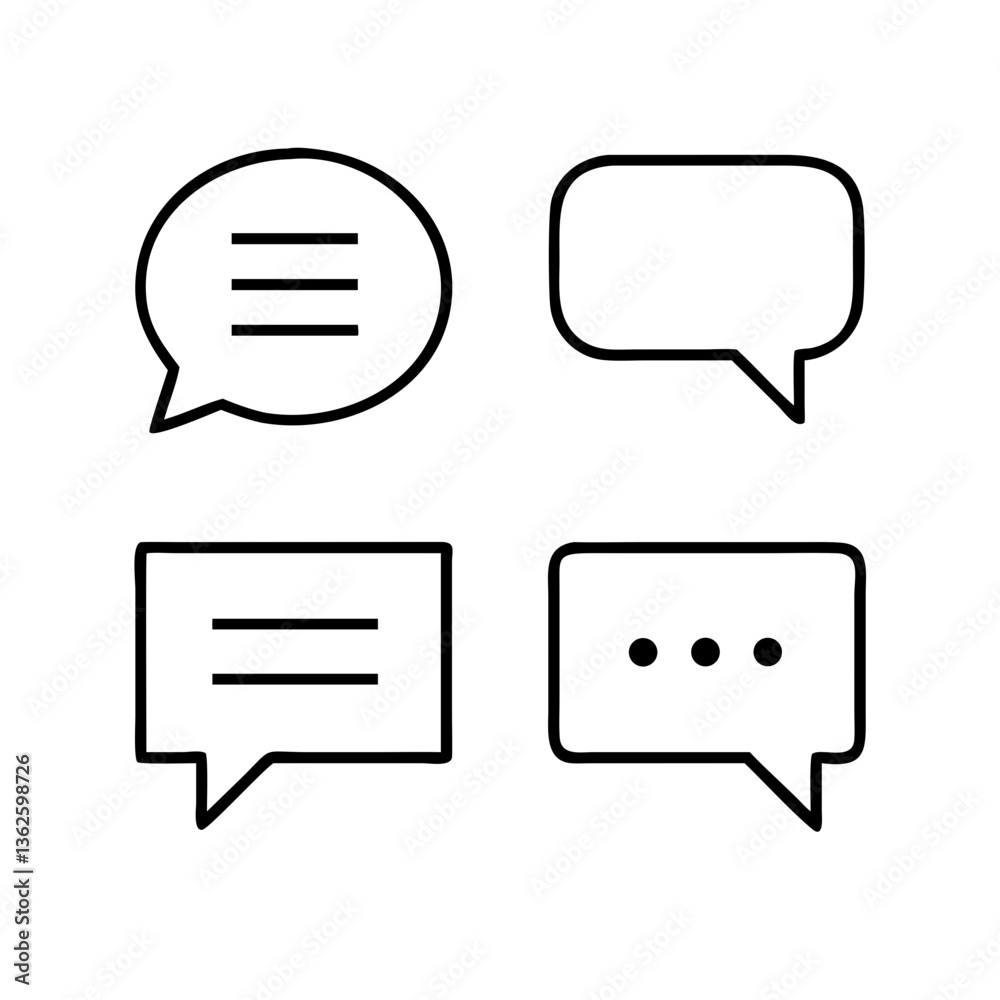 Speech Bubble Icons Vector Speech Bubble Icons Vector