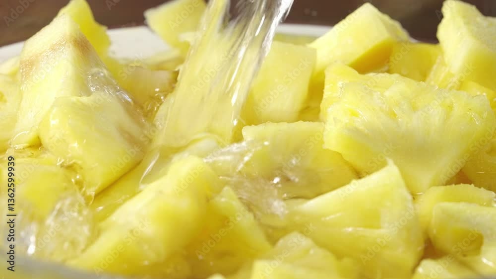 Chopped fresh pineapple chunks Chopped fresh pineapple chunks