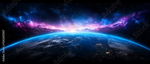 Earth from Space Sunrise