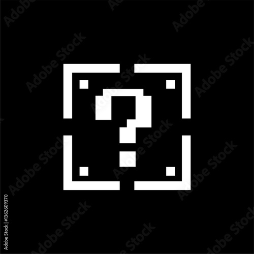 Pixelated Mystery Box - Retro 8-Bit Vector Design