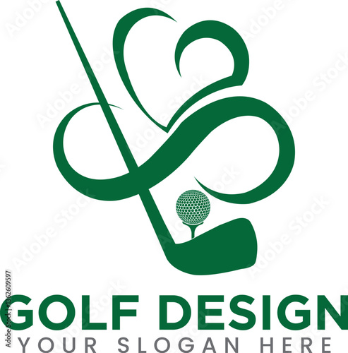 Three leaf Golf Logos and Concepts