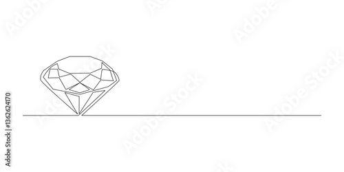 Continuous vector drawing of single line diamond