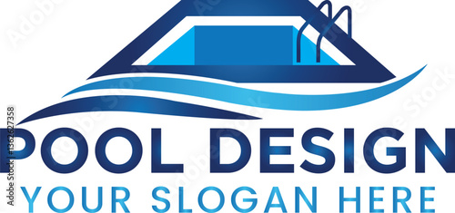 sea side pool, Aqua Park Logo  design for download