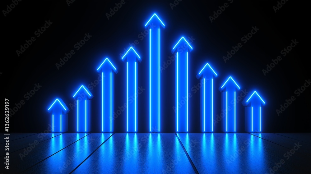 A dynamic representation of growth with glowing blue arrows indicating upward trends. The sleek design emphasizes progress and innovation in the business landscape. A dynamic representation of growth with glowing blue arrows indicating upward trends. The sleek design emphasizes progress and innovation in the business landscape.