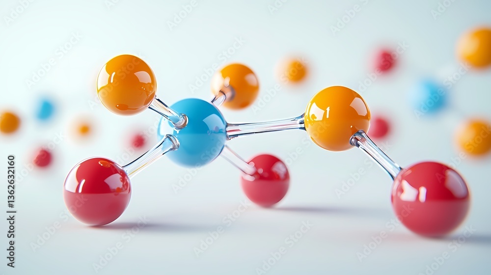 Obraz premium Microscopic molecular structure