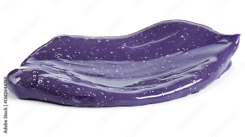 Purple cosmetic smear on white background Purple cosmetic smear on white background