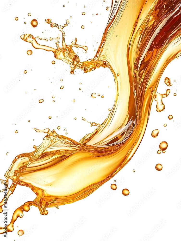 Fototapeta premium Golden Liquid Splash.
