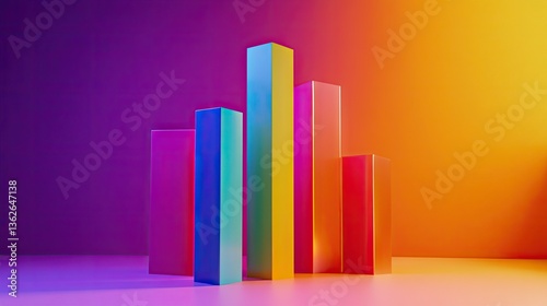 A D-rendered digital growth chart with vibrant colors symbolizing business expansion. Free Download A D-rendered digital growth chart with vibrant colors symbolizing business expansion. - GFXLoad