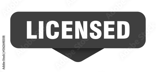 licensed sticker. licensed sign on transparent background