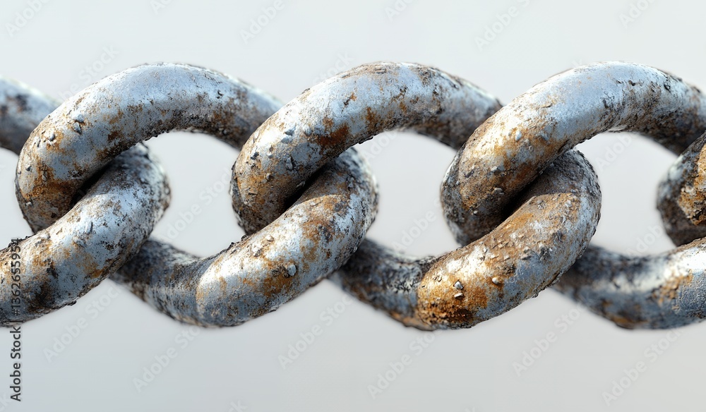 Rusty Metal Chain Links Close Up Macro Shot Showing Texture and Detail Rusty Metal Chain Links Close Up Macro Shot Showing Texture and Detail