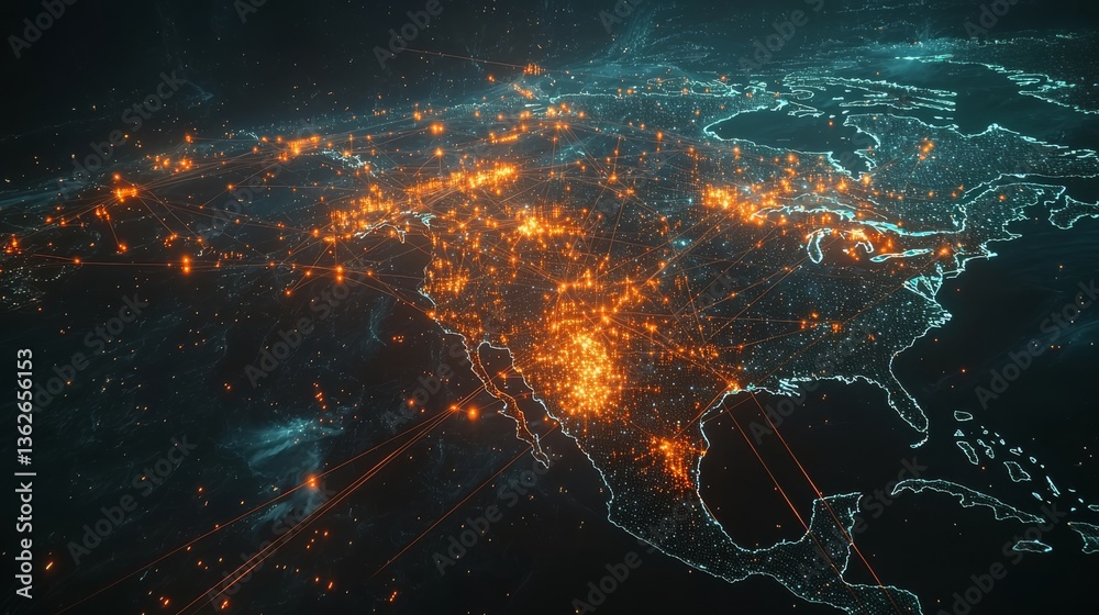 Network Communication across North America Connectivity and Digital Infrastructure