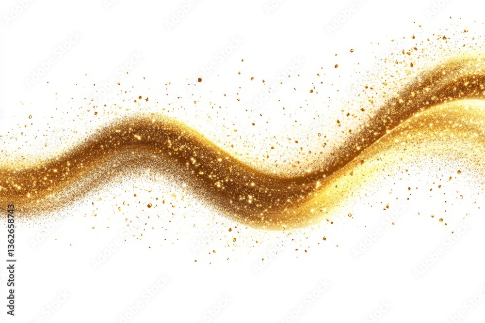 custom made wallpaper toronto digitalGolden glitter wave pattern flowing gracefully across a white background capturing elegance and celebration