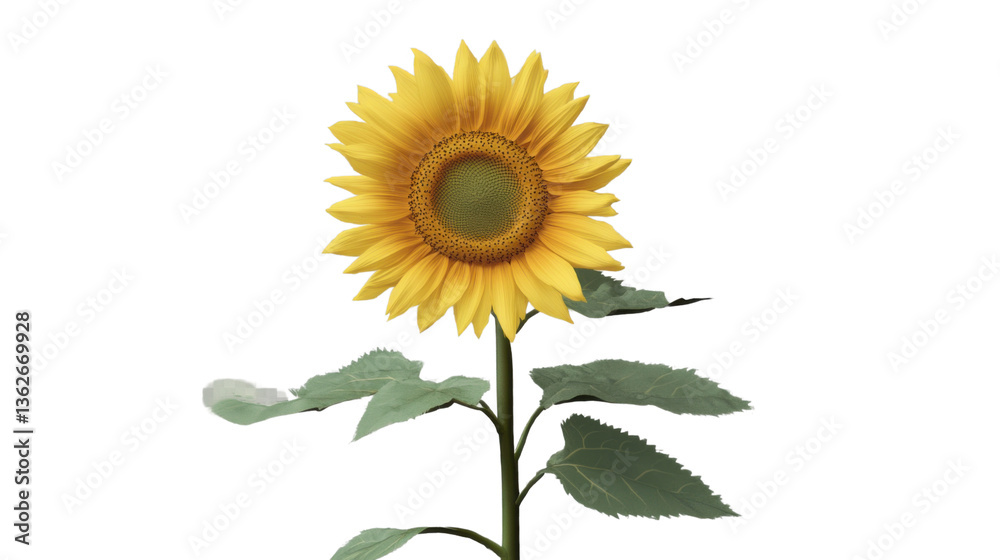 Obraz premium sunflower on white background