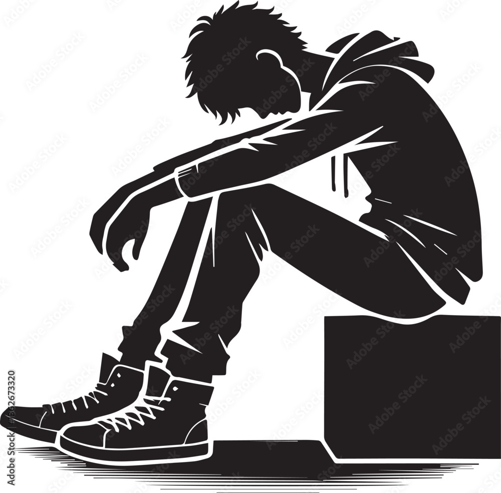 sad man vector, silhouette man vector, sad man vector isolated on white background sad man vector, silhouette man vector, sad man vector isolated on white background