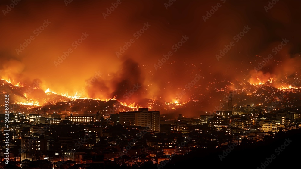 Obraz premium 山火事