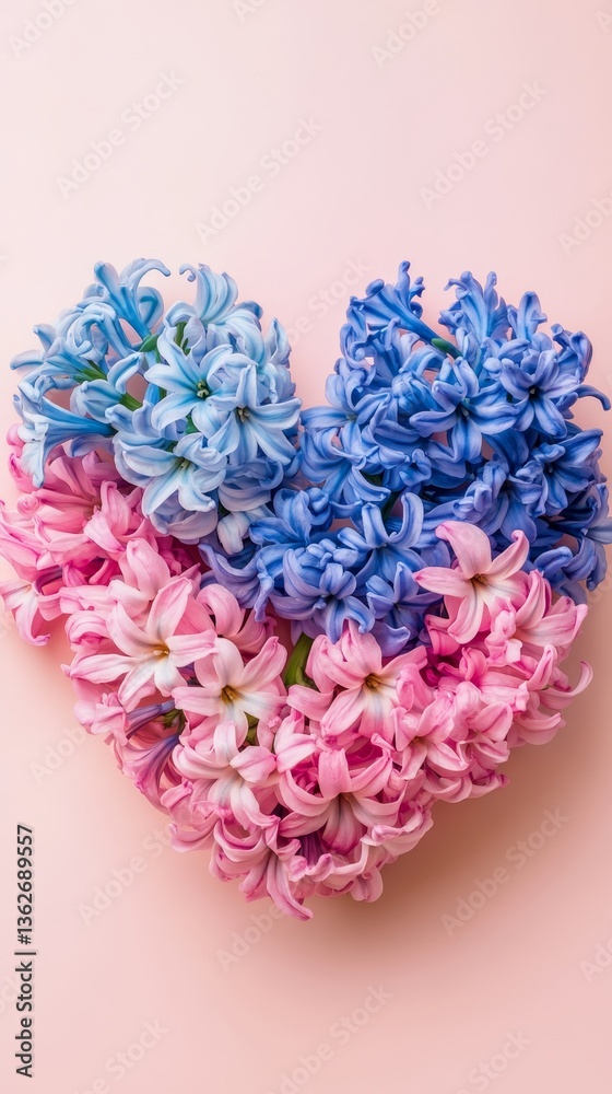 Fototapeta premium Vibrant floral arrangement set against a soft pink backdrop