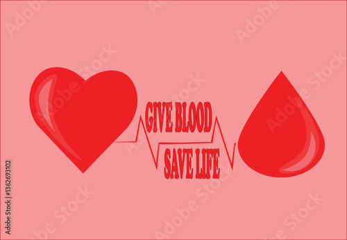 Give blood save life poster vector illustration
