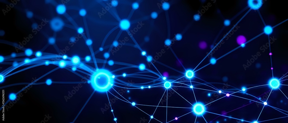 Obraz premium Futuristic Tech Network Abstract Design