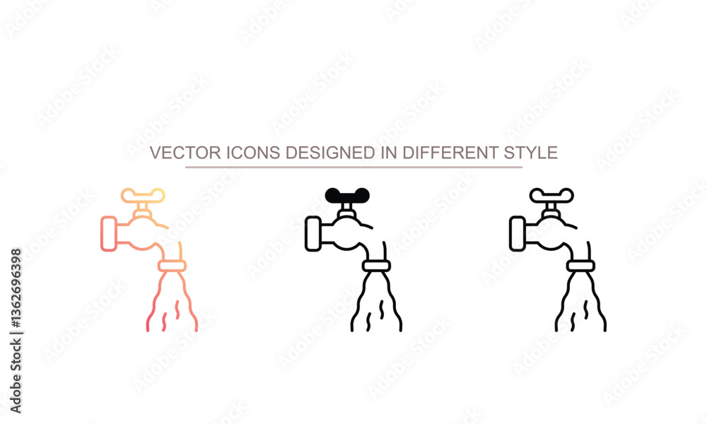 Faucet icon design with white background stock illustration Faucet icon design with white background stock illustration