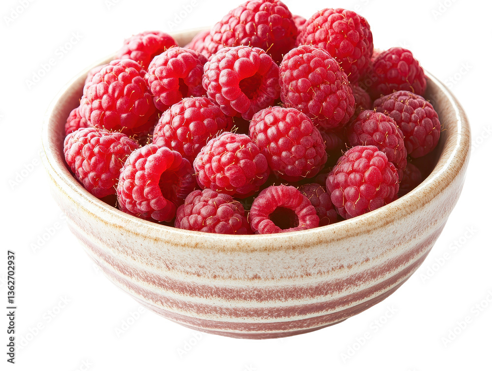 Isolated Bowl of Fresh Raspberry Fruits Isolated Bowl of Fresh Raspberry Fruits