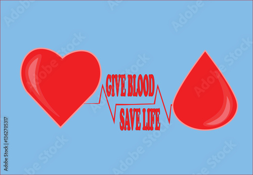 Give blood save life poster vector illustration
