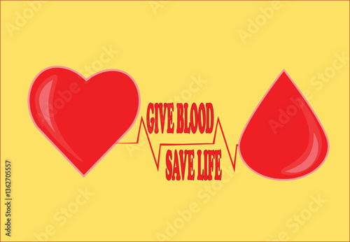 Give blood save life poster vector illustration
