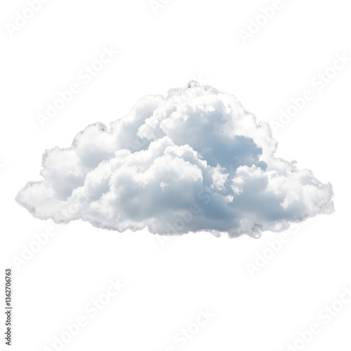 White Clouds on Transparent Background, Generative AI