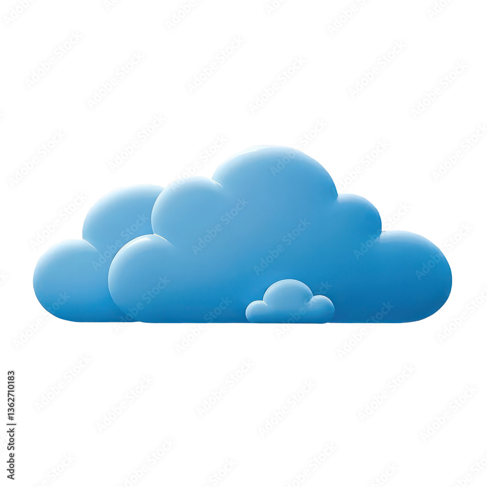 White Clouds on Transparent Background, Generative AI White Clouds on Transparent Background, Generative AI