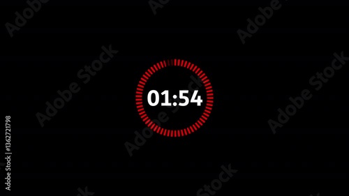 2 minute countdown timer animation seconds on transparent background 120 second countdown timer, Countdown video with alpha channel.	