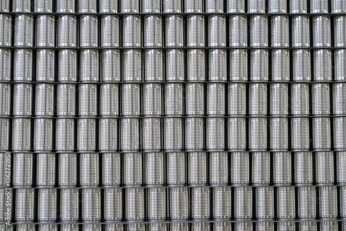 Wallpaper Mural Aluminum cans for canned fish in food factory. Torontodigital.ca