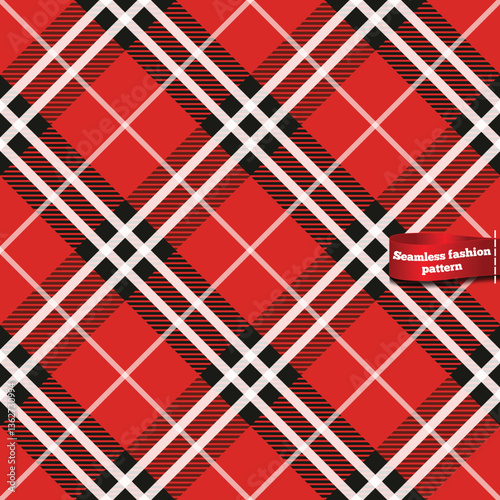 Seamless tartan fabric pattern