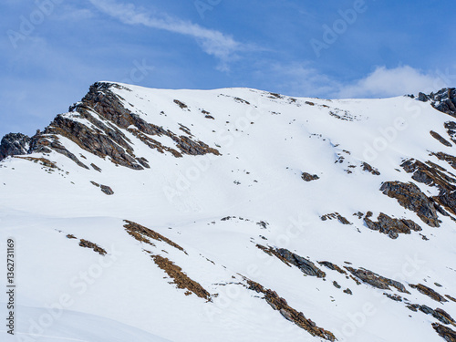 Panorama of Cheval Noir – Saint François Longchamp Covered in Early Spring Snow