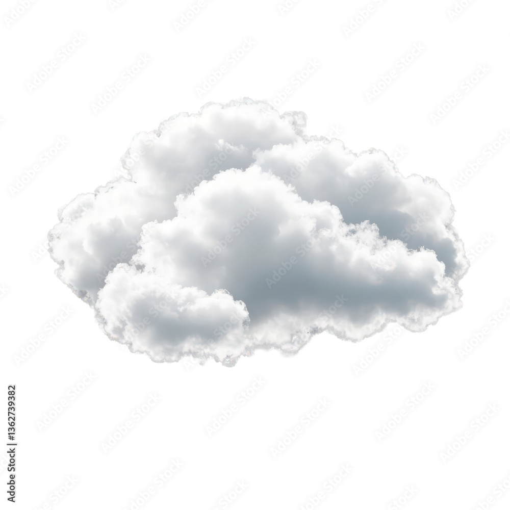 White Clouds on Transparent Background, Generative AI White Clouds on Transparent Background, Generative AI