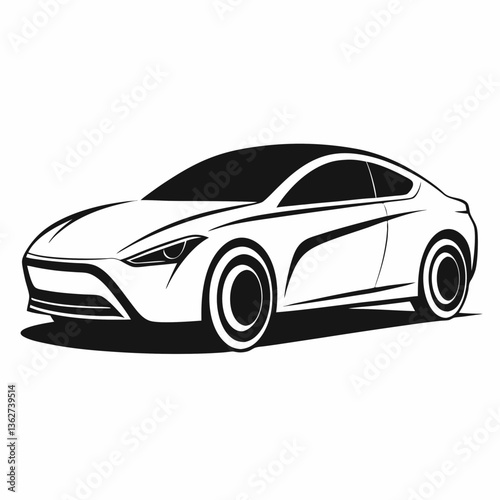 black sports car