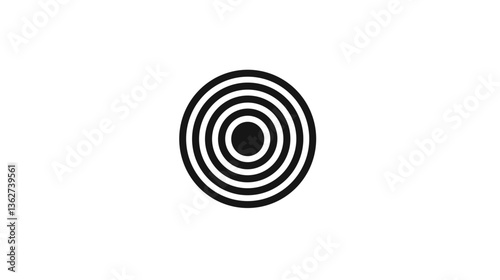 Concentric circle illustration representing focus and balance in minimalistic design