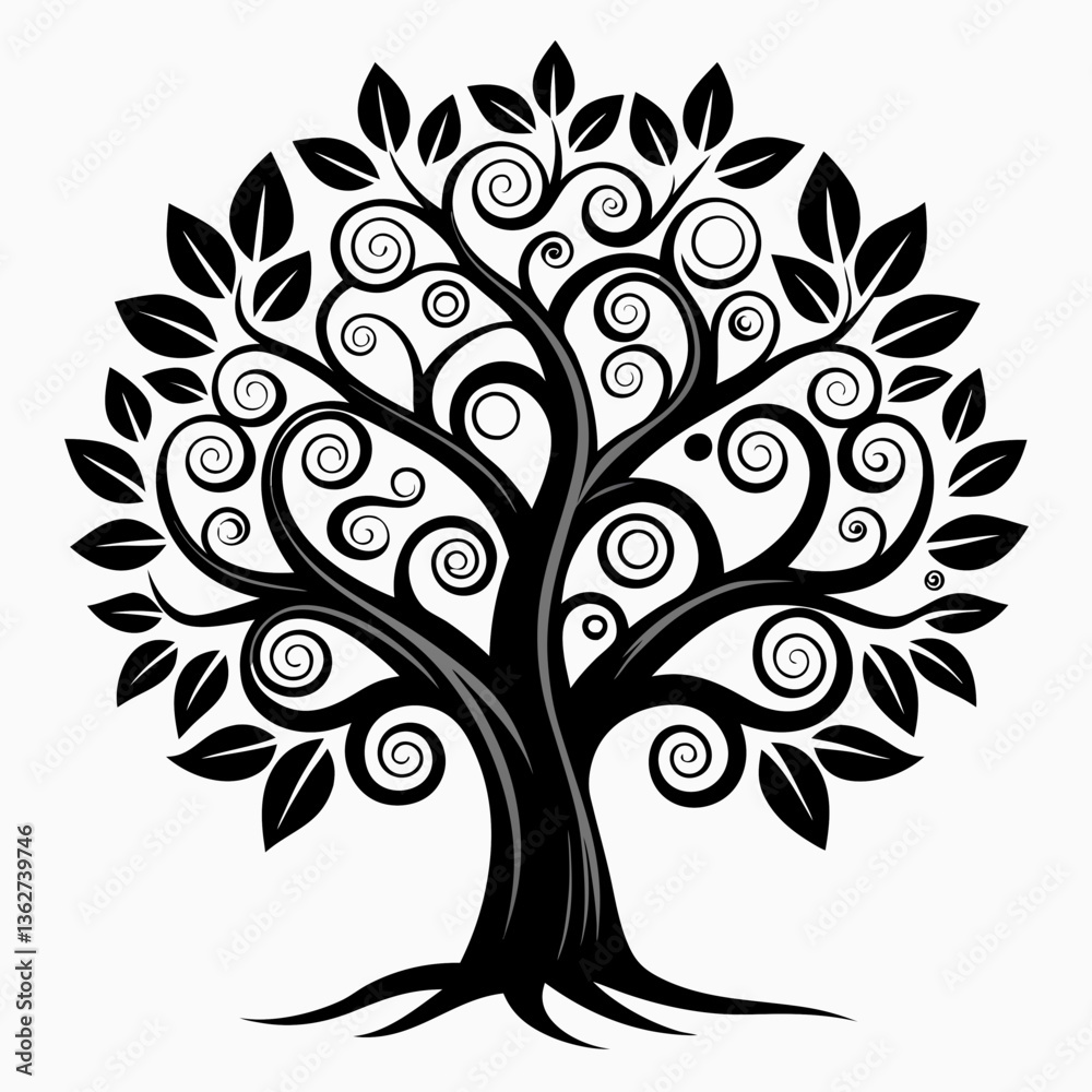 vector tree silhouette