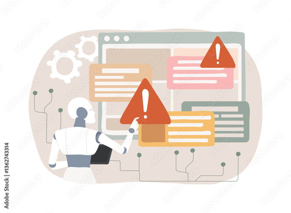 AI-Optimized Incident Response abstract concept vector illustration.