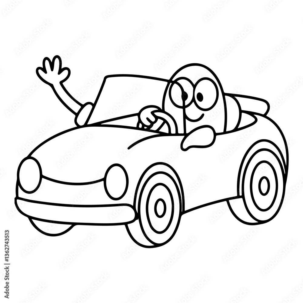 Obraz premium Retro classic sports car vector illustration with wheels and vintage design
