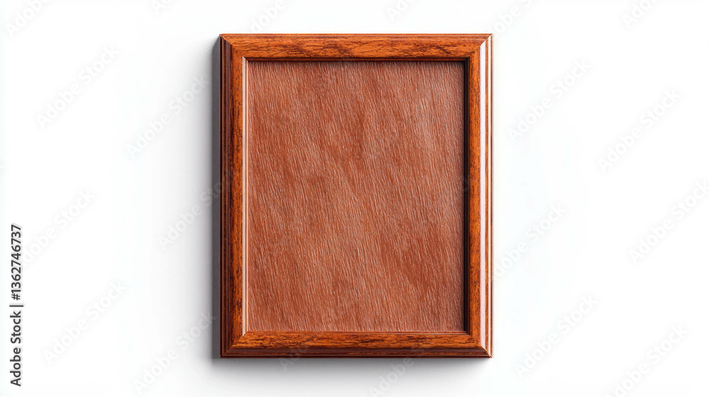 Fototapeta premium Realistic wooden book-shaped picture frame for home decor and display