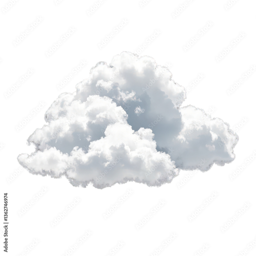 White Clouds on Transparent Background, Generative AI White Clouds on Transparent Background, Generative AI