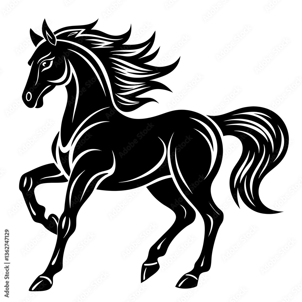Obraz premium Horse Silhouette Vector