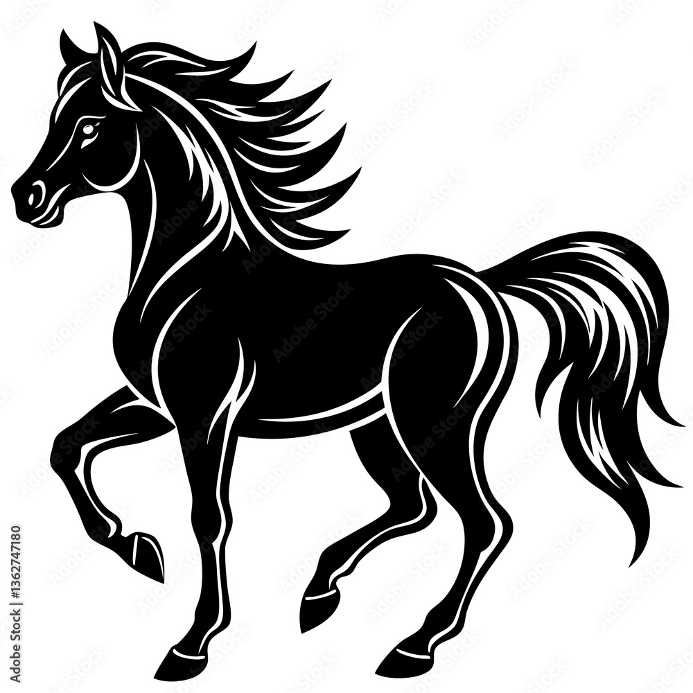 Obraz premium Horse Silhouette Vector