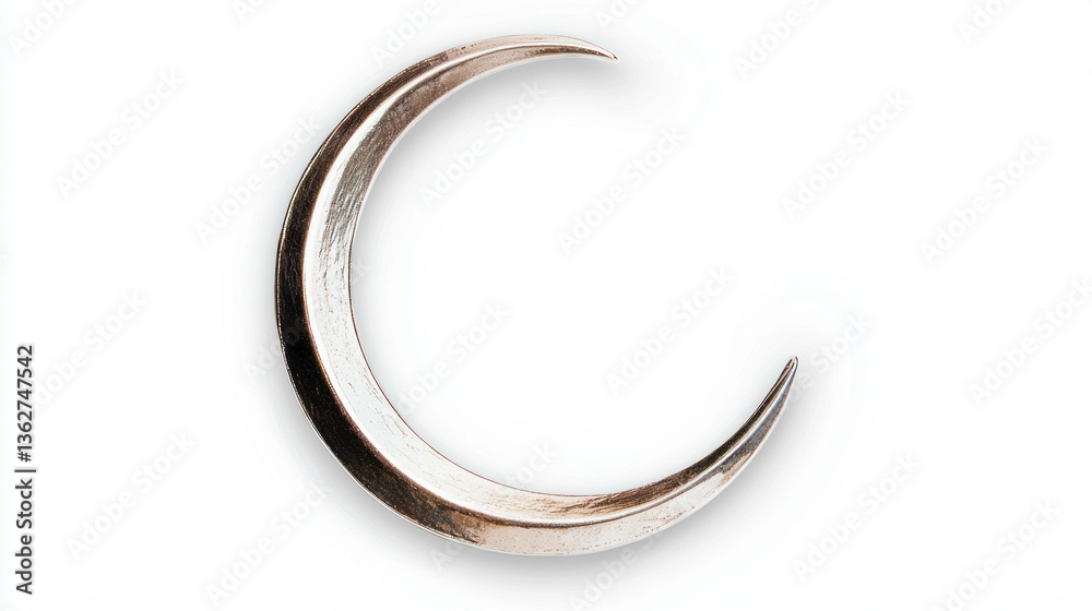 Realistic empty moon shaped design for night sky themes and decorative uses Realistic empty moon shaped design for night sky themes and decorative uses